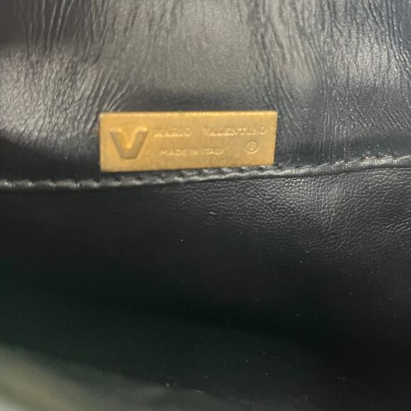 MARIO VALENTINO Leather Clutch or Crossbody Bag, Black, AUTHENTIC LUXURY - Picture 8 of 10